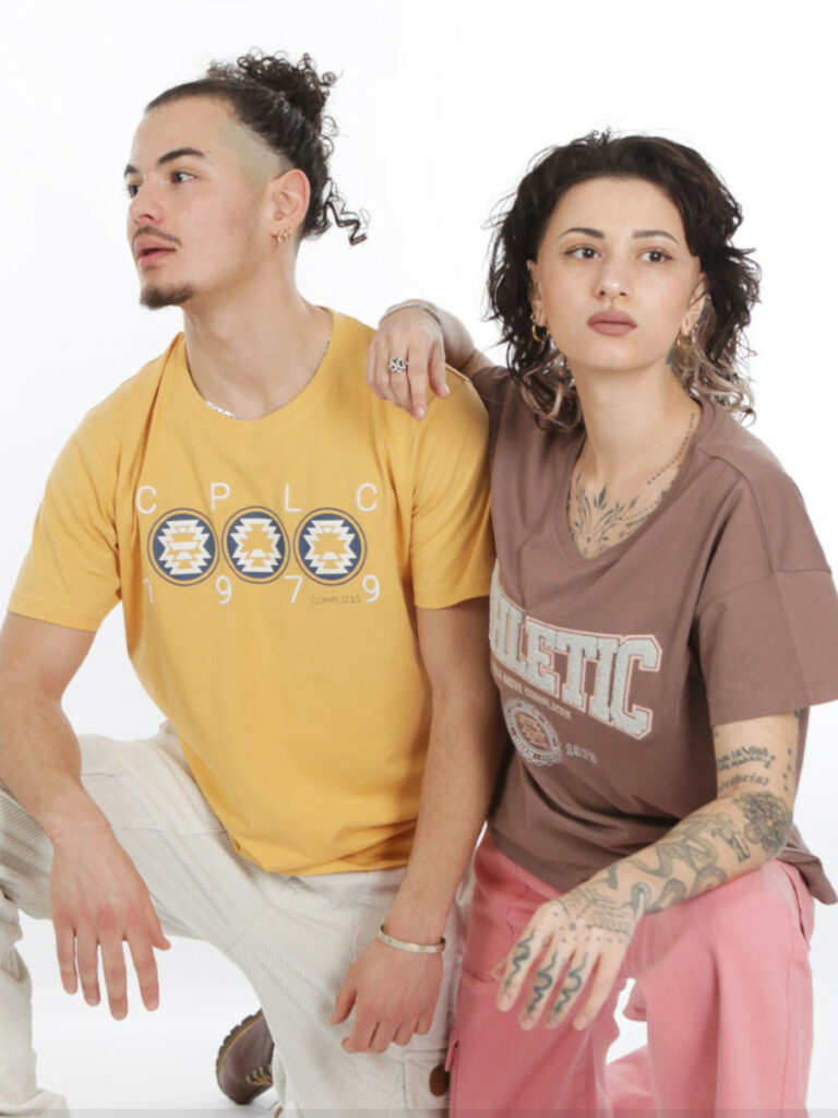 Lifestyle photo of COMPLICES® jeans brand featuring contemporary urban fashion